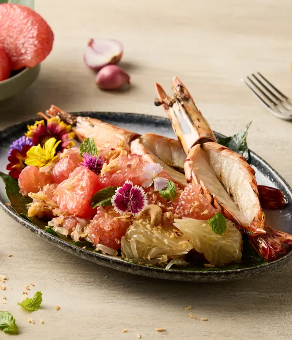 Pomelo Salad with Tiger Prawns